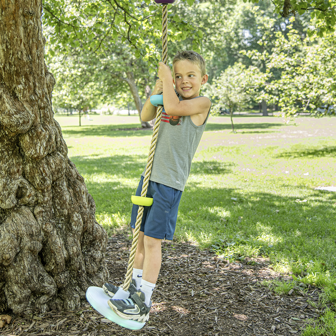 Columpio de cuerda para escalar con luces LED6'