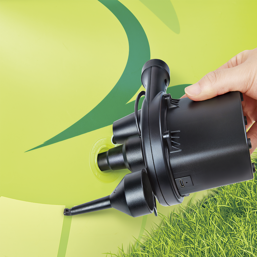 Bomba de aire con batería recargable