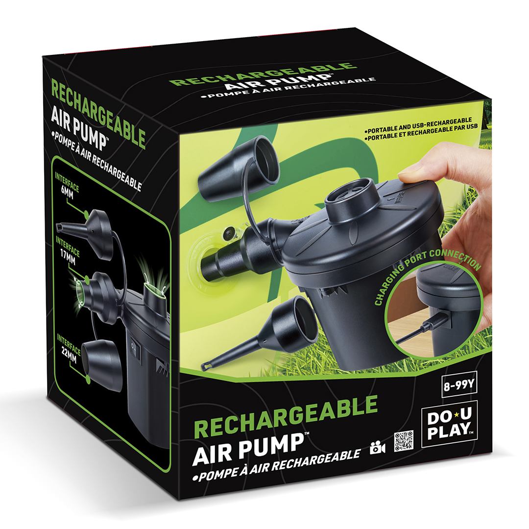 Bomba de aire con batería recargable